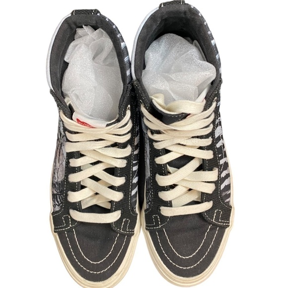 Vans Off the Wall Og Sk8-Hi Lx Ralph Steadman Zebra Print Sneakers Men's Size 9 - Picture 4 of 11